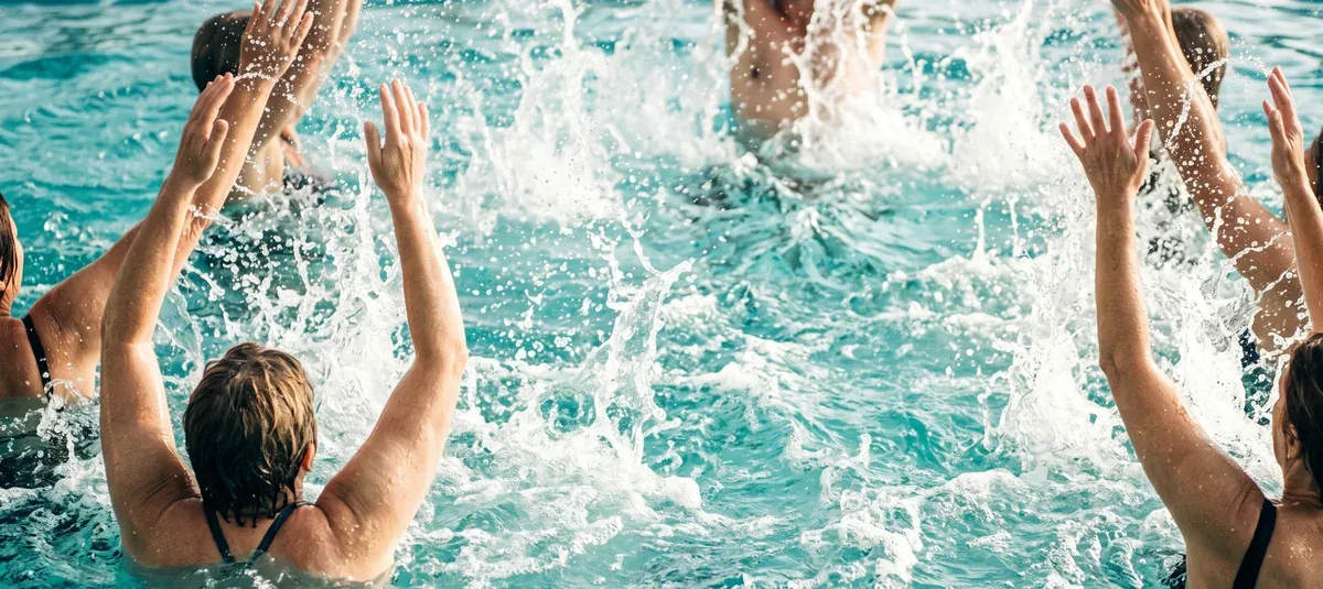 Una lezione di acquagym a GiZeta Sport, Lago di Como
